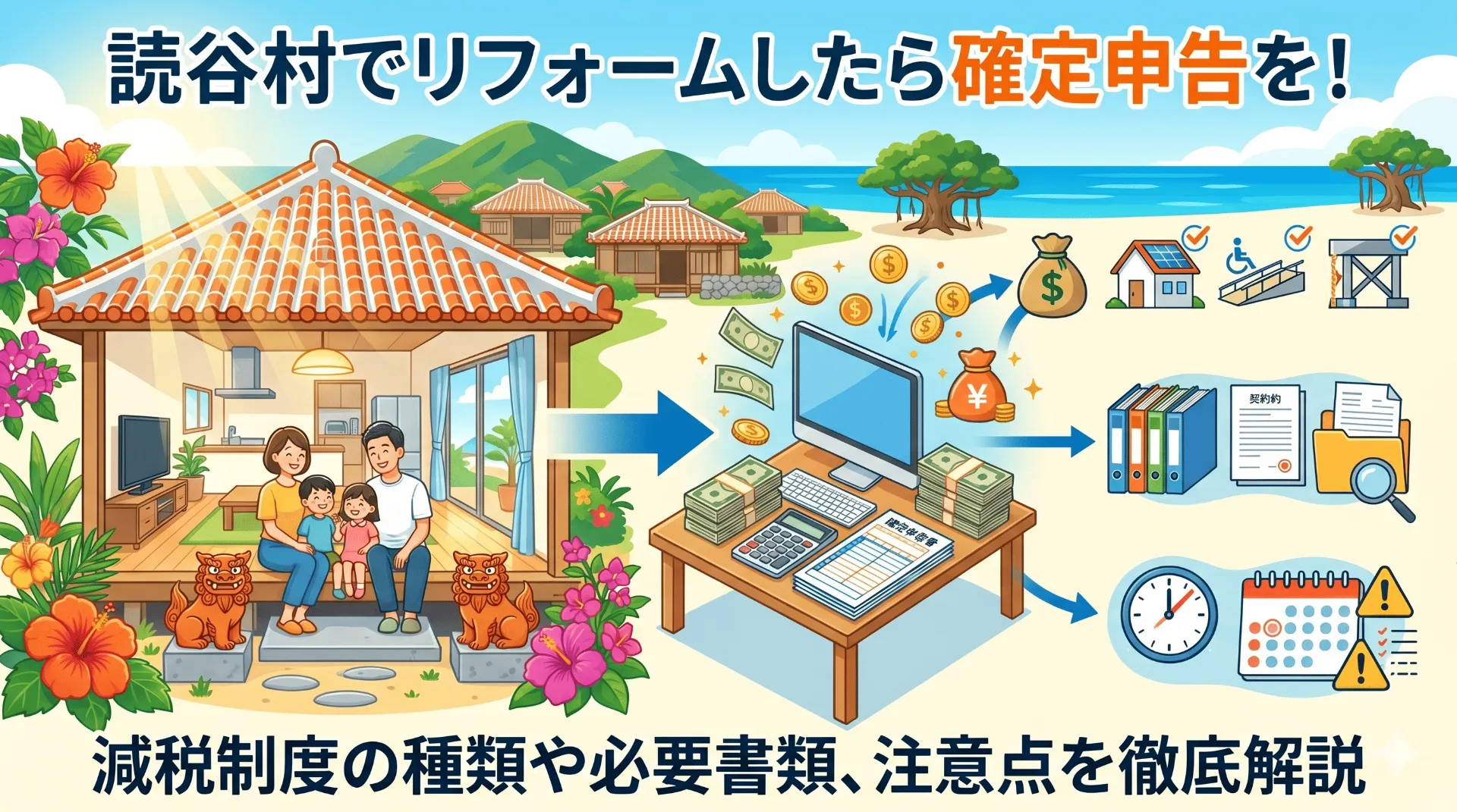読谷村でリフォームしたら確定申告を！減税制度の種類や必要書類、注意点を徹底解説